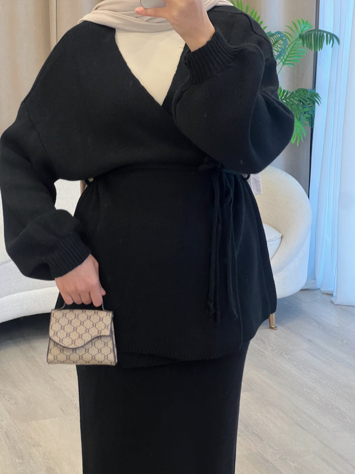 Hira Wickel-Set in Schwarz