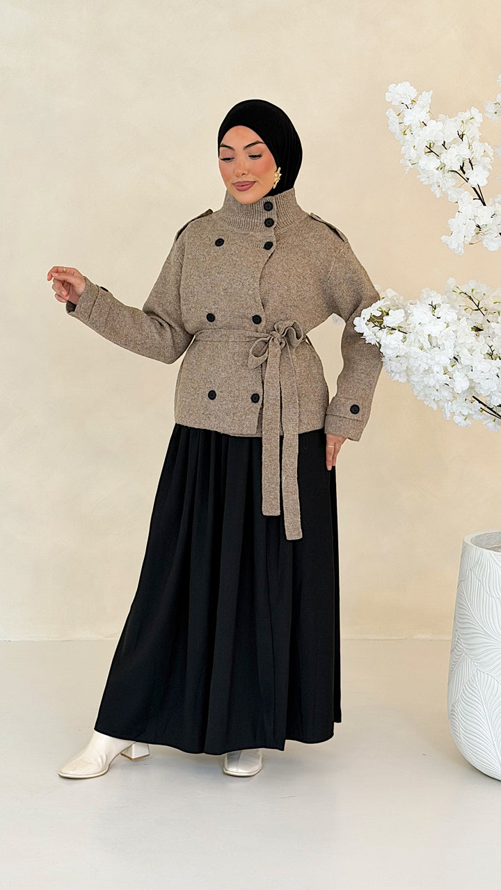 Noelle Strickjacke mit Bindegürtel