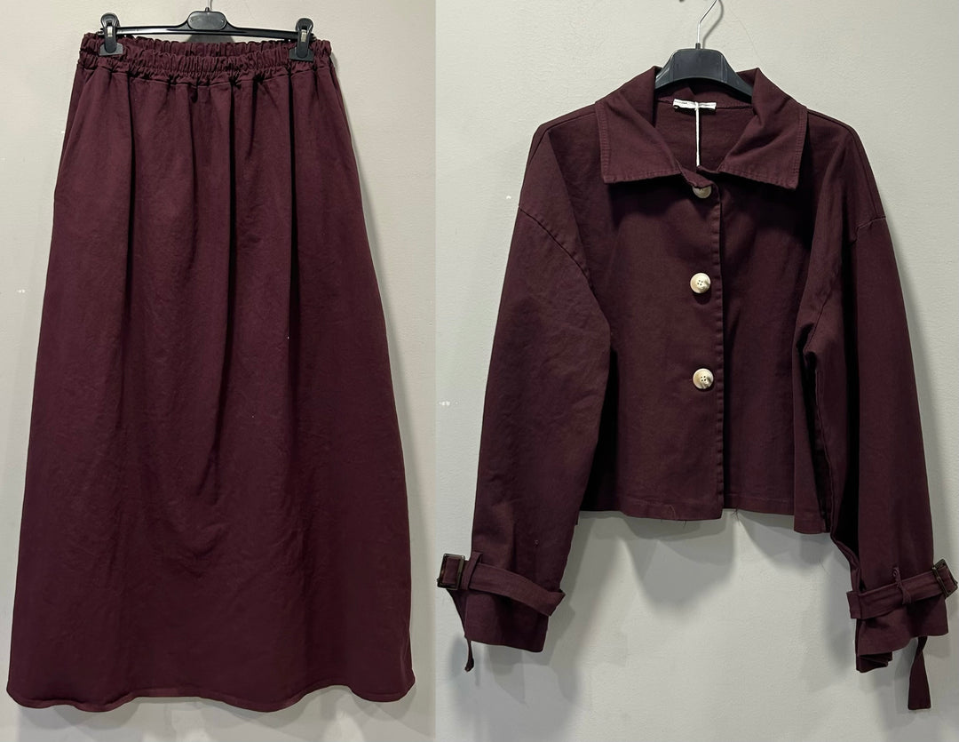 Denim Trench 2-Teiler