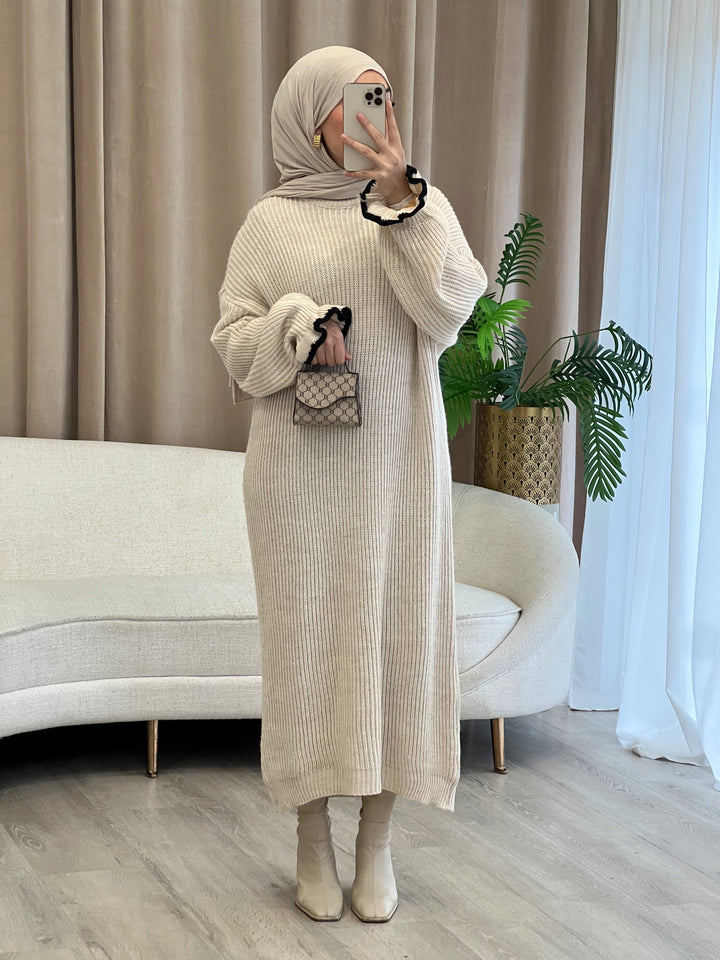 Elina Strickkleid in Beige