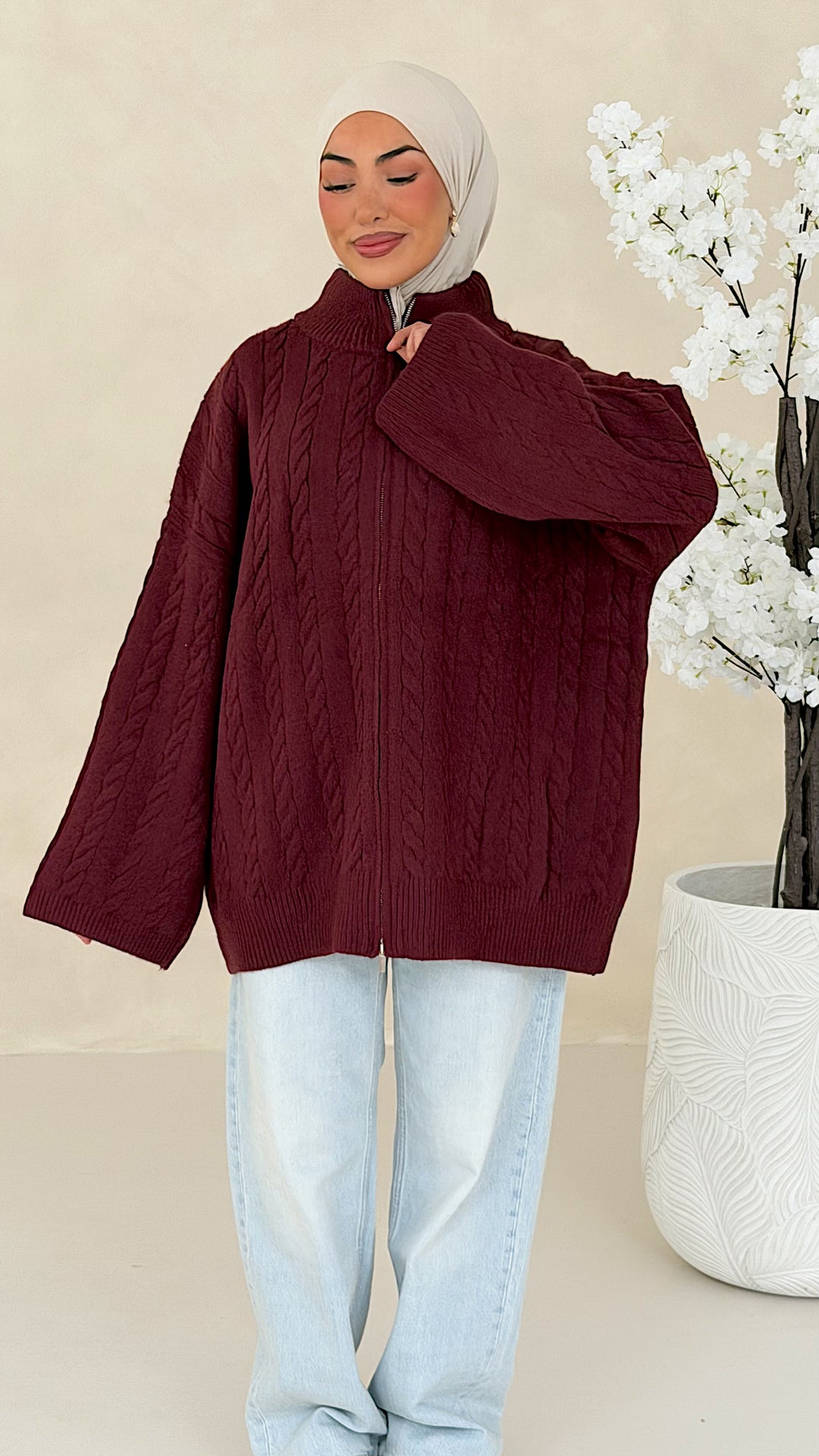 Nelia Zopfstrick Cardigan