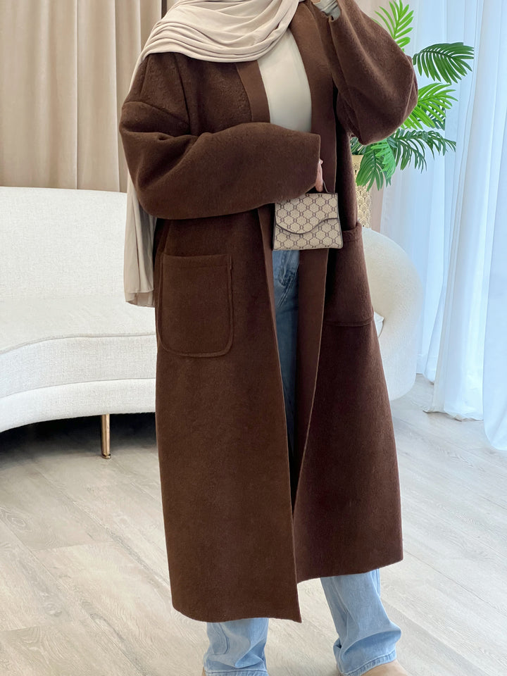 Teddy Oversized Mantel in Brown