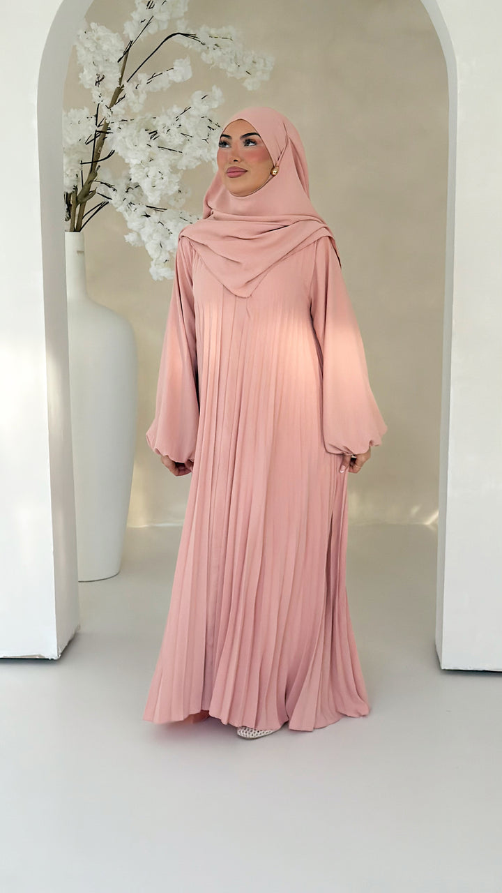 Layali Plissee Abaya 2-Teiler