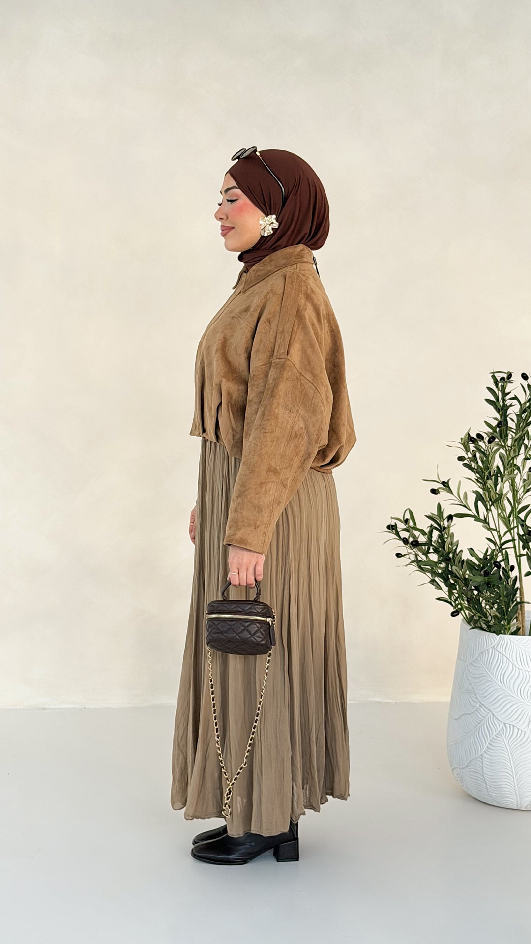 Azura Bomberjacke in Wildlederoptik