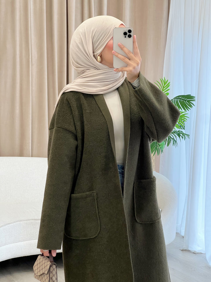 Teddy Oversized Mantel in Khaki