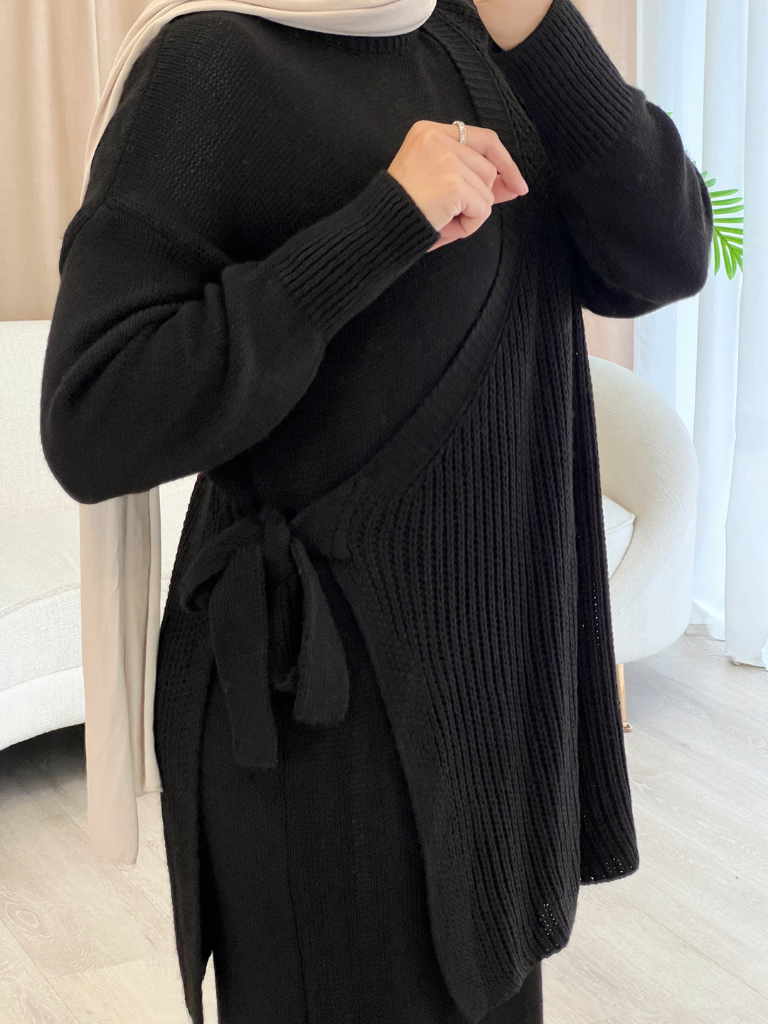 Daisy Strickkleid in Black