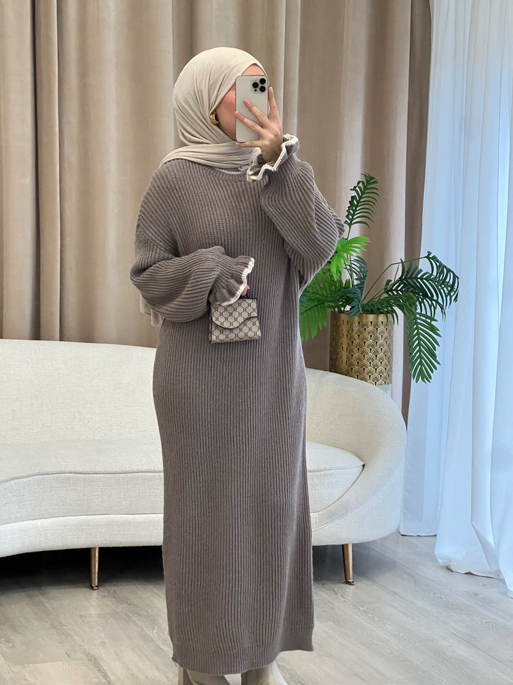 Elina Strickkleid in Mocha