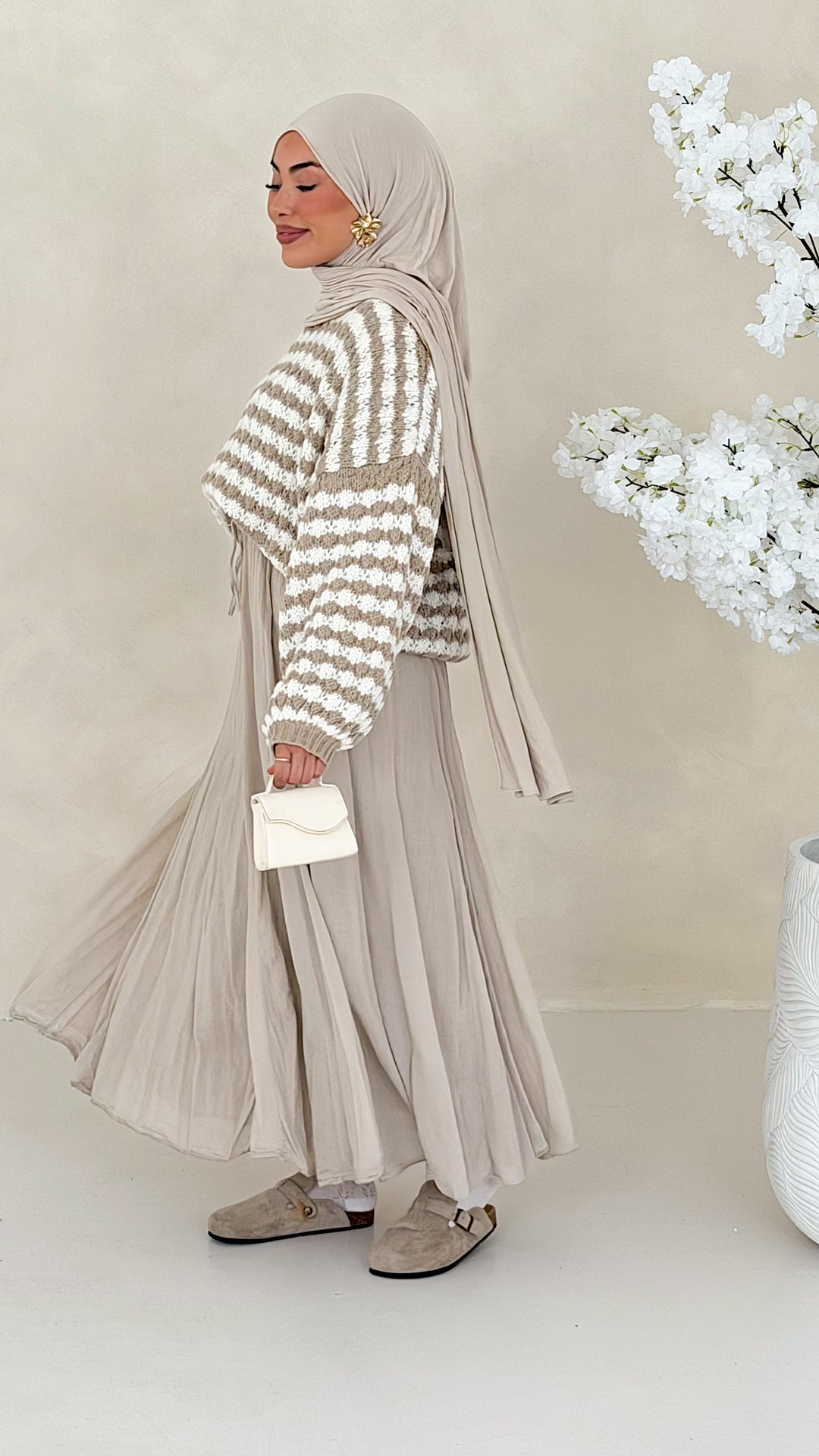 Bubble gestreifter Pullover
