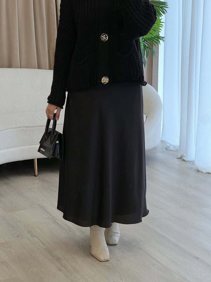 Chic Satin Rock in Schwarz