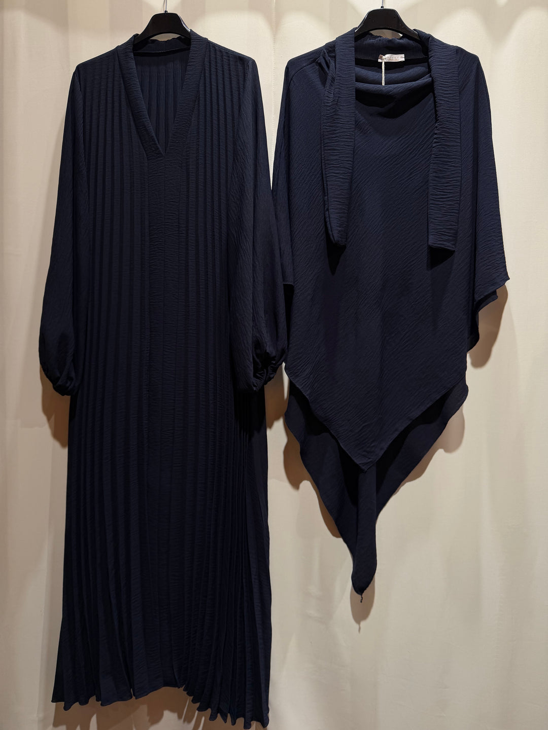 Layali Plissee Abaya 2-Teiler