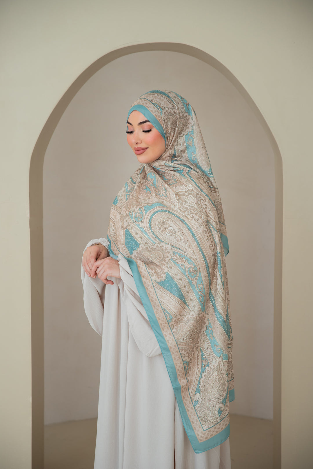 Soft Bohéme Hijab in Ocean Breeze