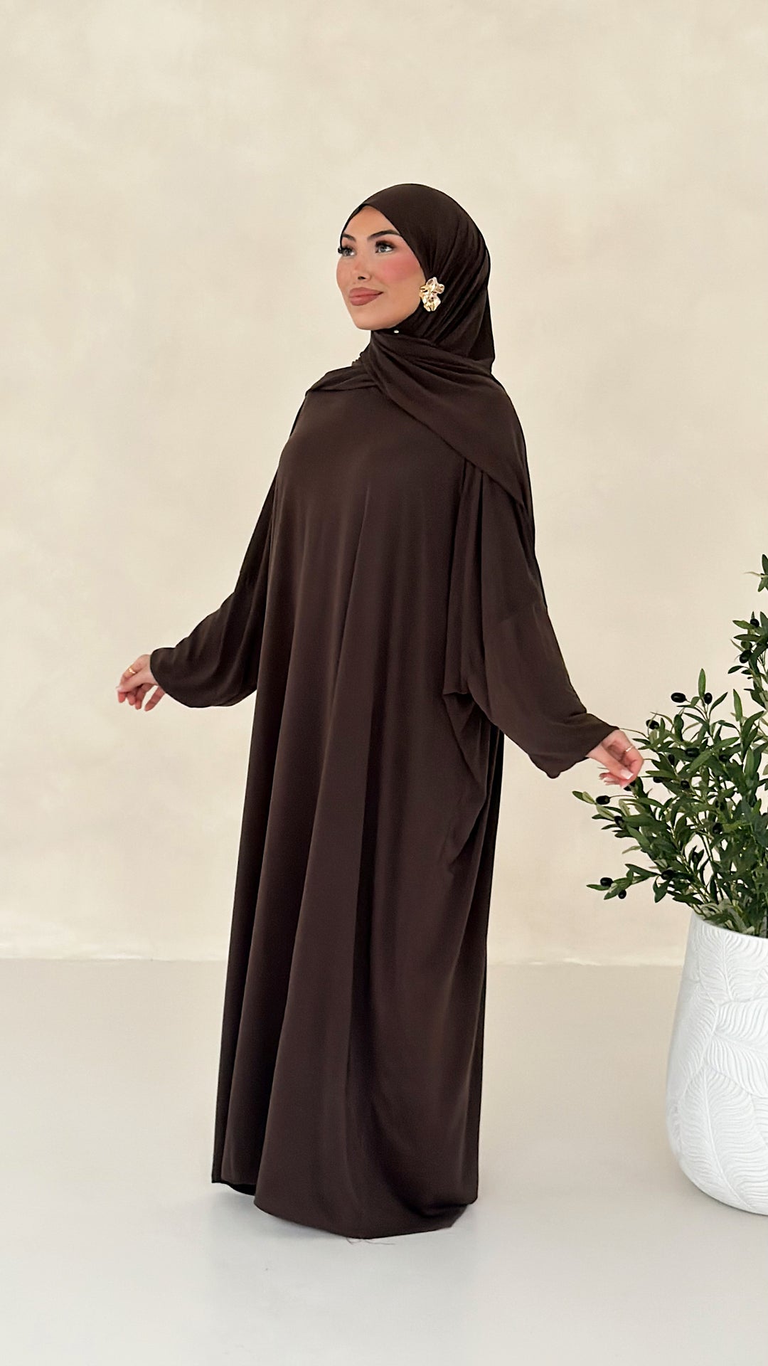 Nareen Abaya mit integriertem Hijab
