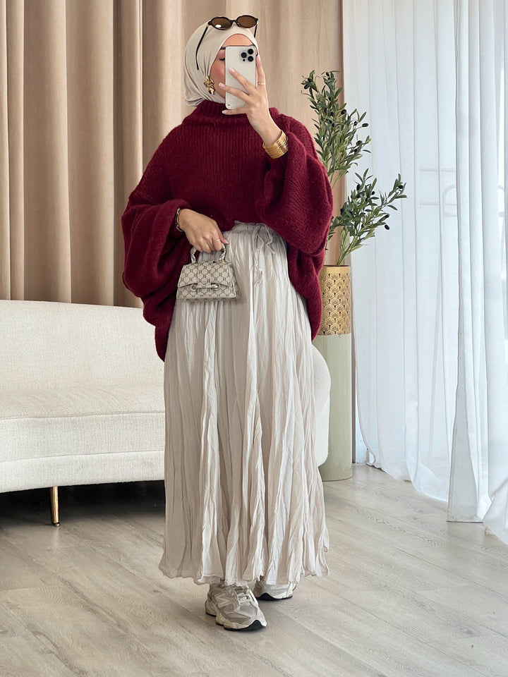 Vivi Oversized Pullover in Bordeaux
