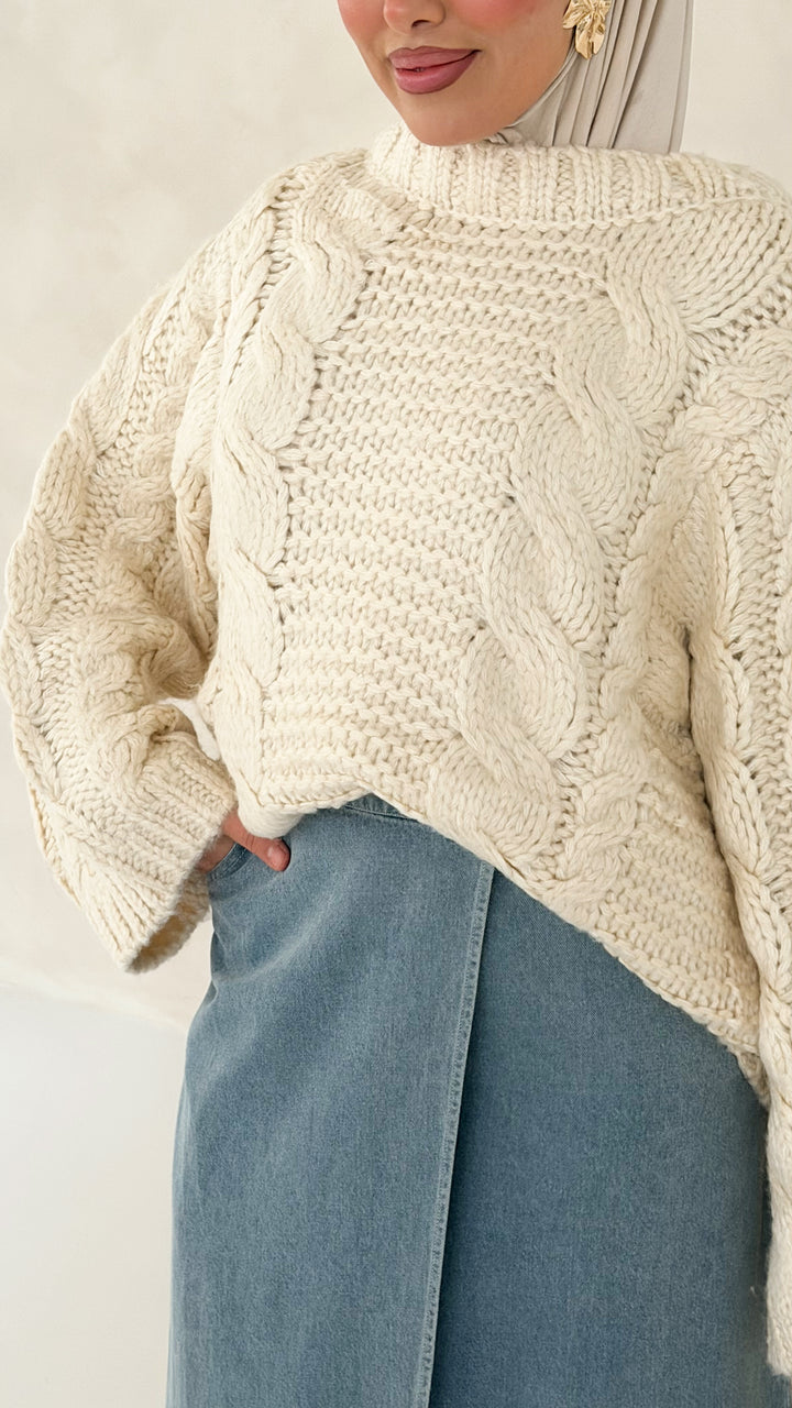 Sade Pullover mit Zopfmuster