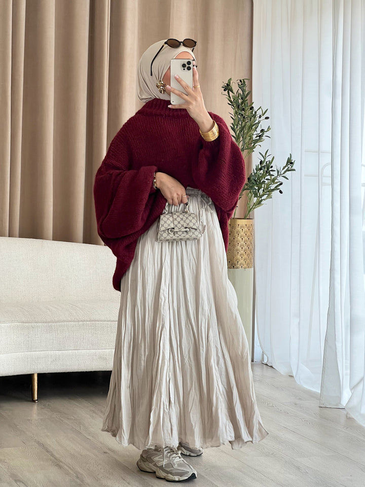 Vivi Oversized Pullover in Bordeaux