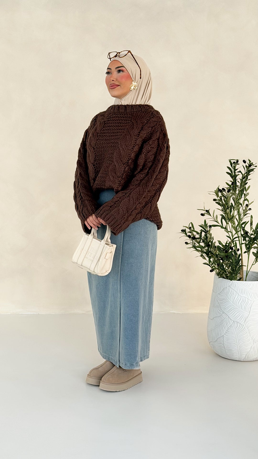 Sade Pullover mit Zopfmuster