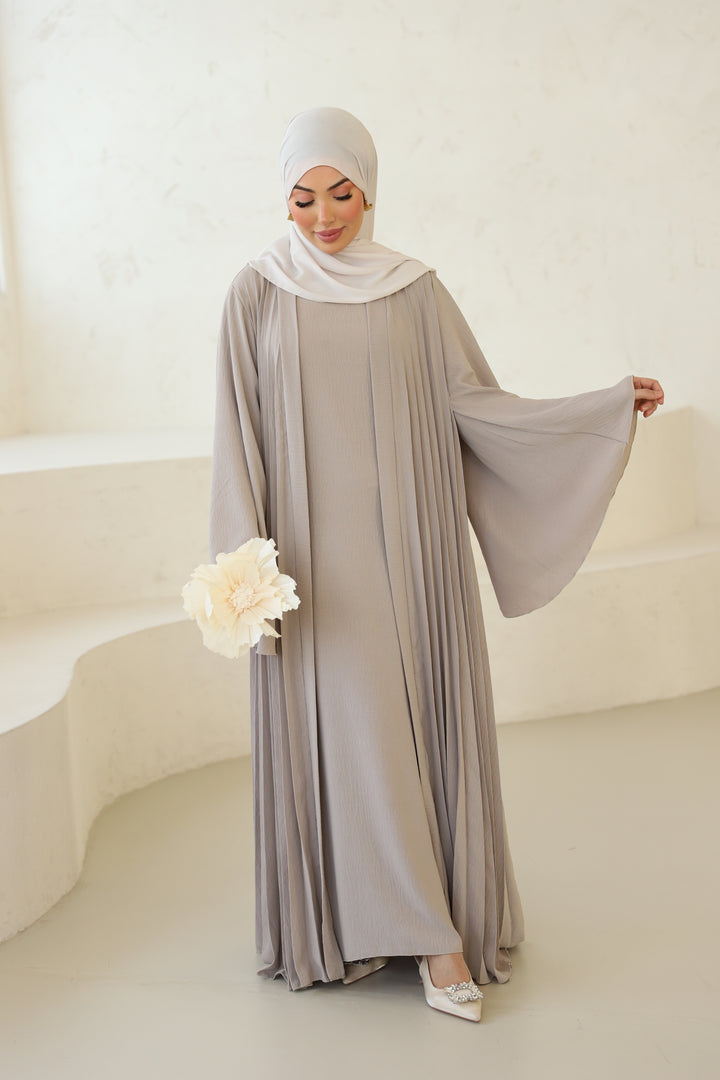 Blossom Abaya Set in Taupe