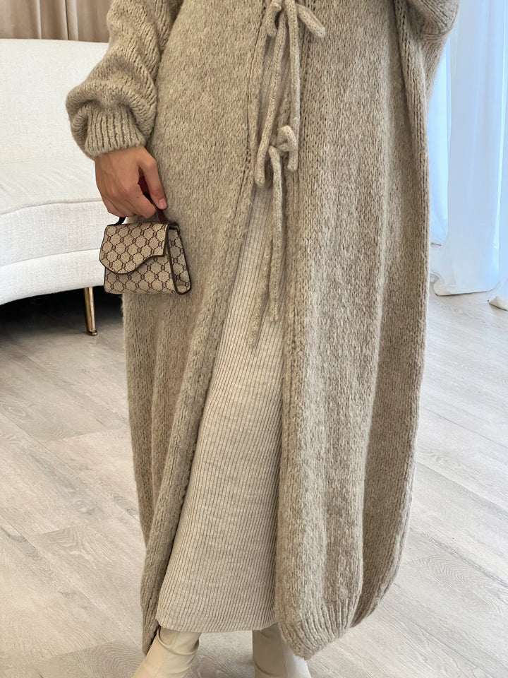 Wolkenweich Oversized Cardigan in Taupe