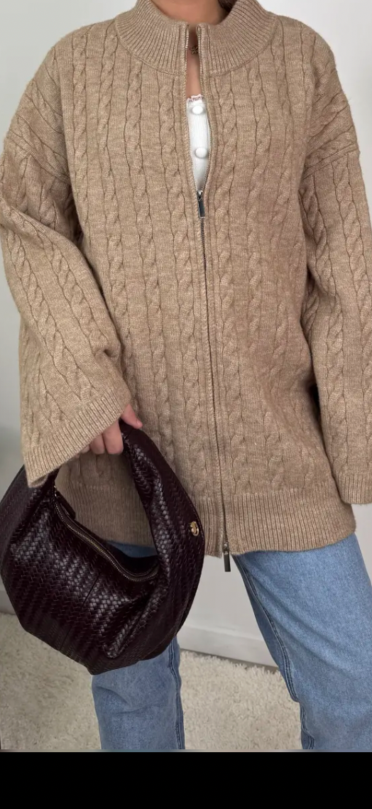 Nelia Zopfstrick Cardigan