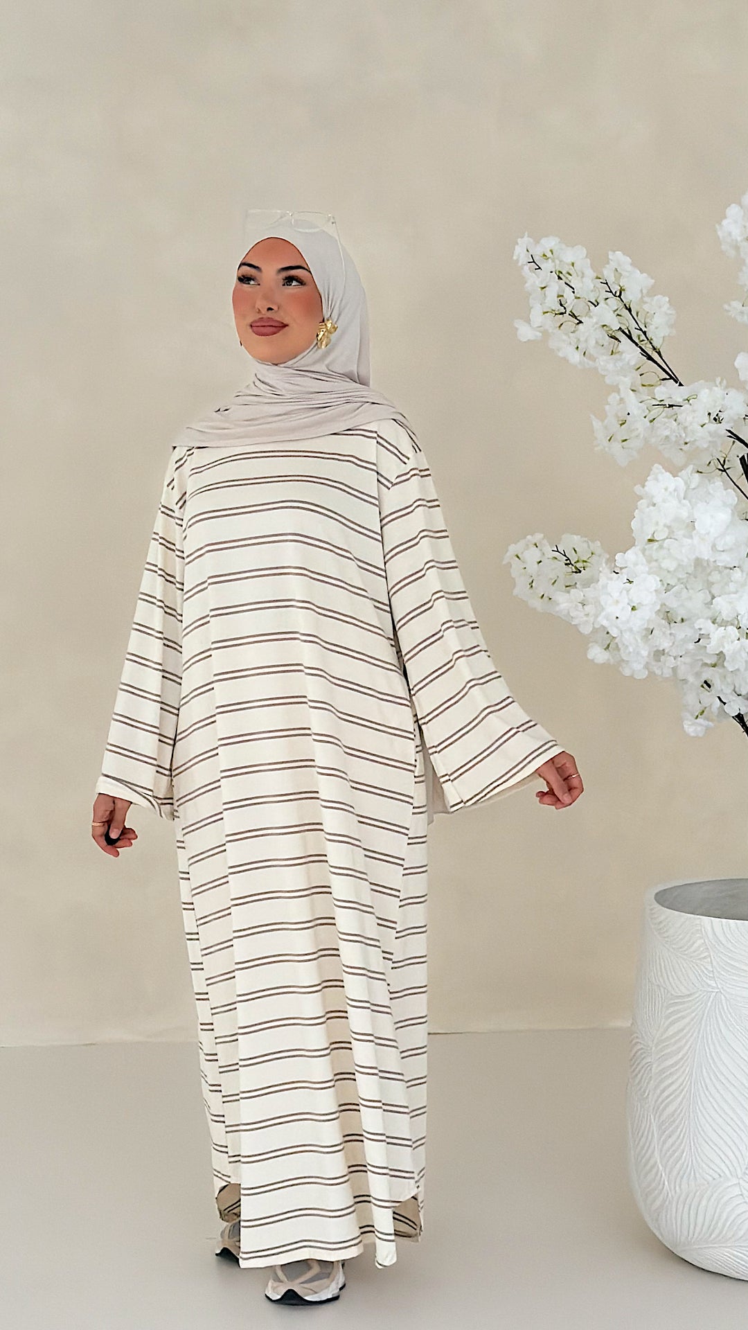 Essential gestreiftes Kleid