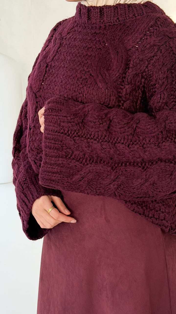 Sade Pullover mit Zopfmuster