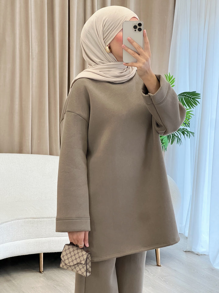 Comfy Oversized Set in Taupe