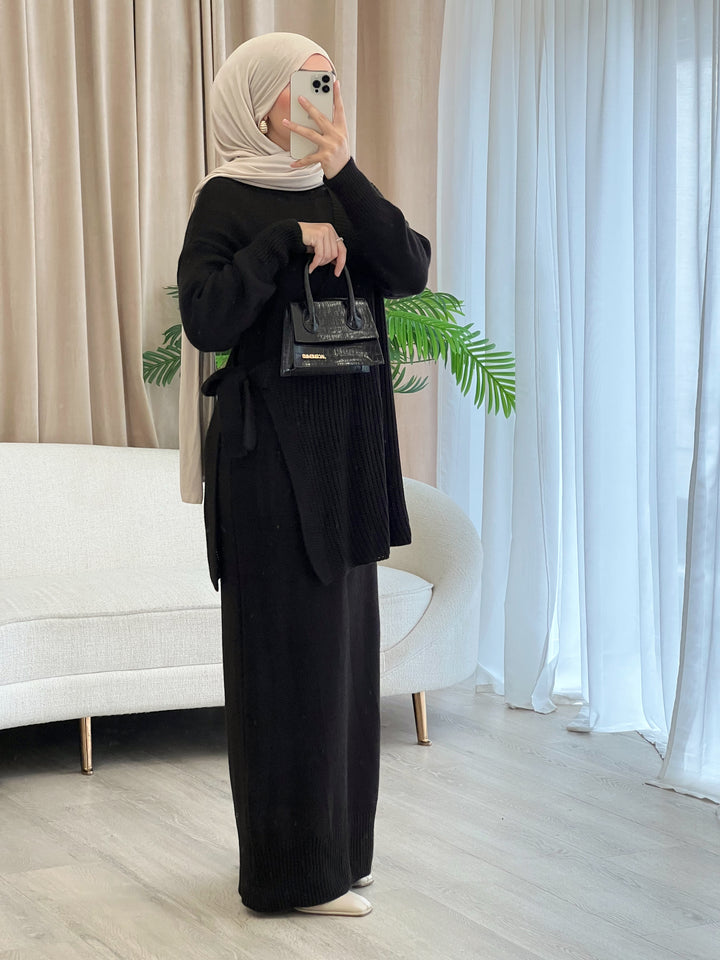 Daisy Strickkleid in Black