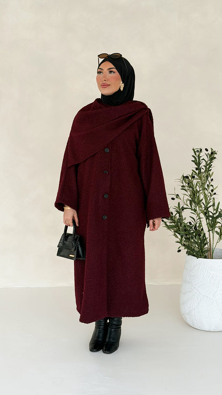 Bell Teddy Long Mantel mit integriertem Schal