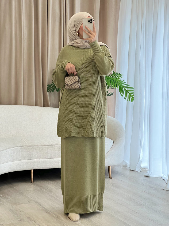 Daisy Strickkleid in Pistachio