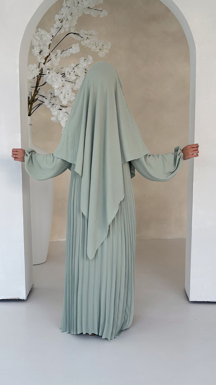 Layali Plissee Abaya 2-Teiler