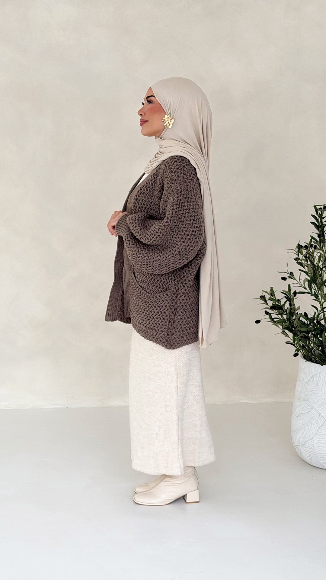Evora Strick-Cardigan