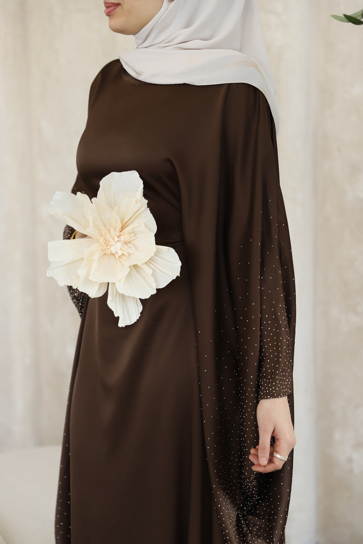 Lumina Abaya Set in Braun