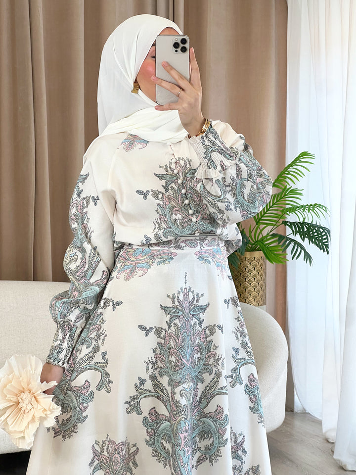Tokio Set mit Muster in Creme