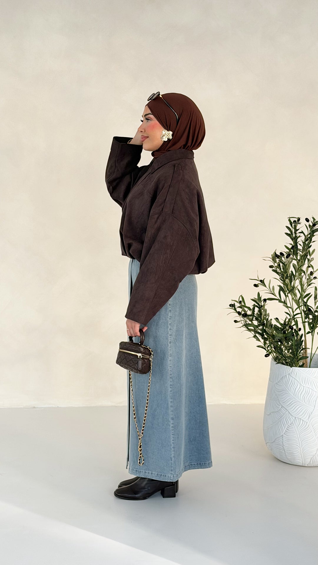 Azura Bomberjacke in Wildlederoptik