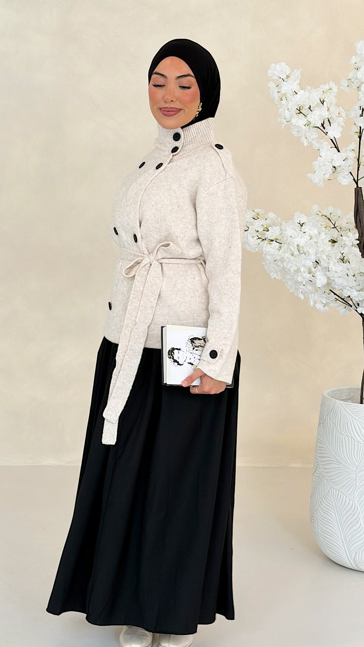 Noelle Strickjacke mit Bindegürtel