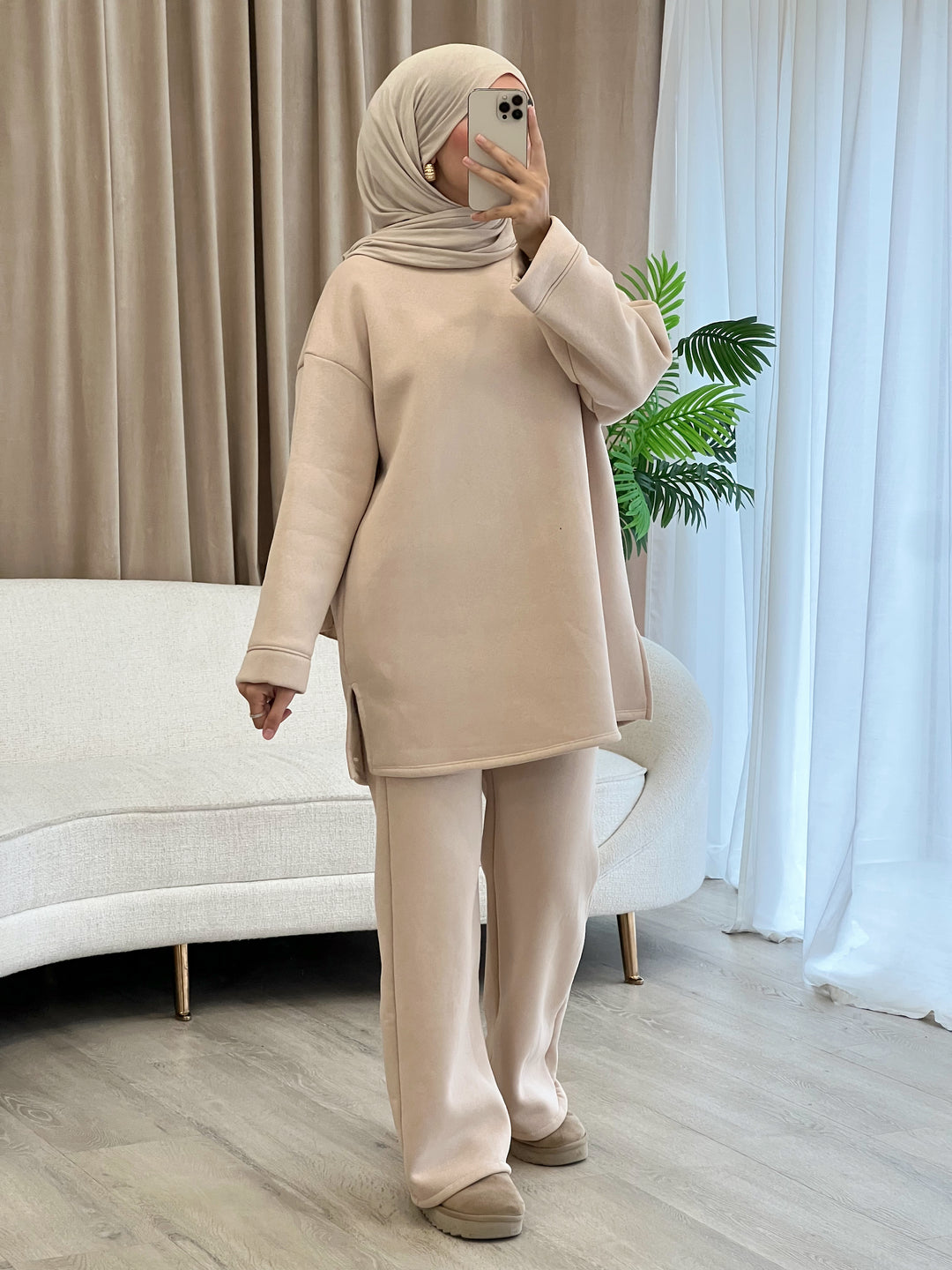 Comfy Oversized Set in Beige