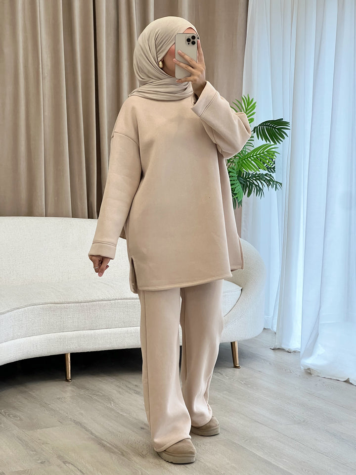 Comfy Oversized Set in Beige