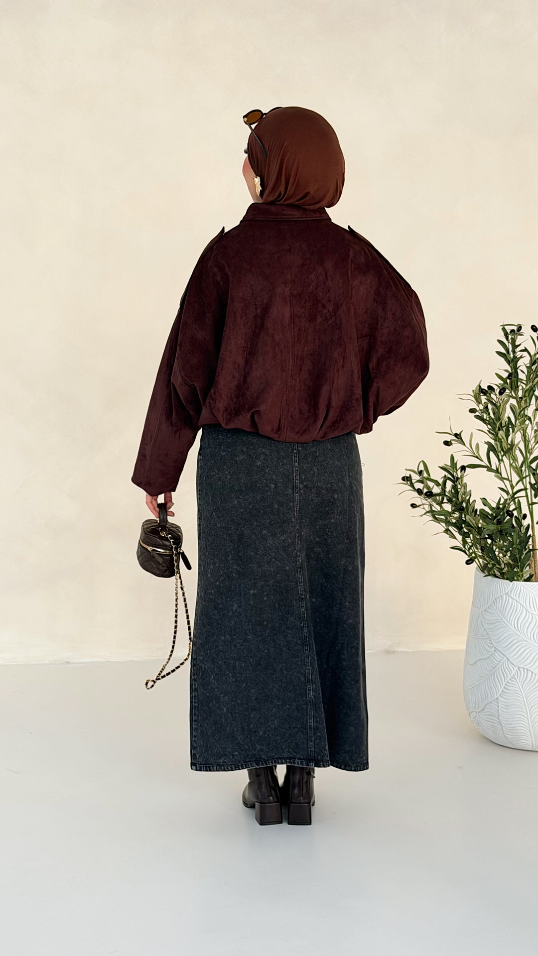 Azura Bomberjacke in Wildlederoptik