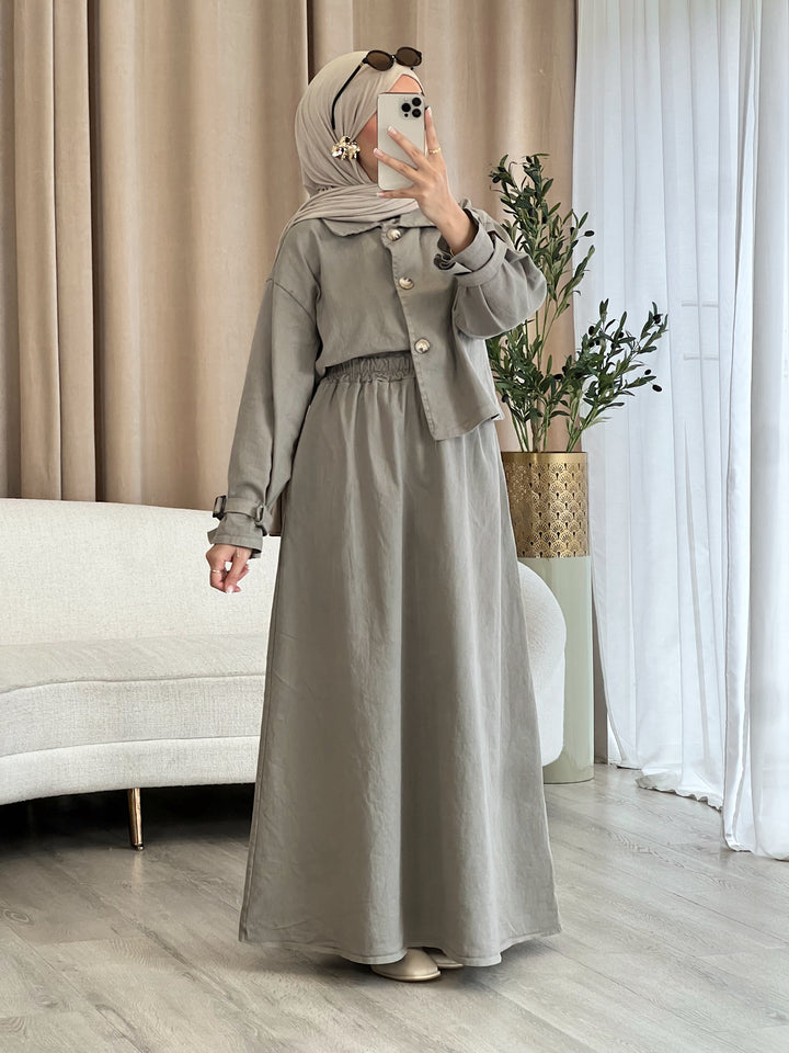 Denim Trench 2-Teiler