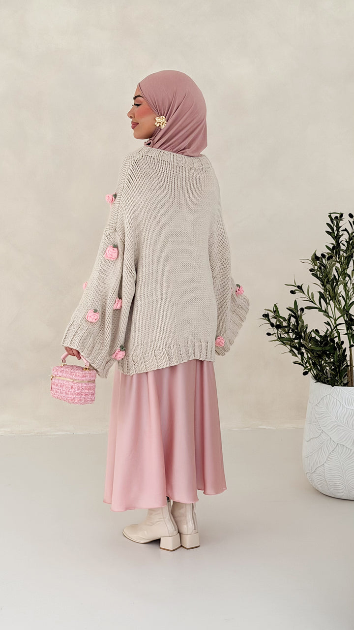 Rosy Pullover Handmade