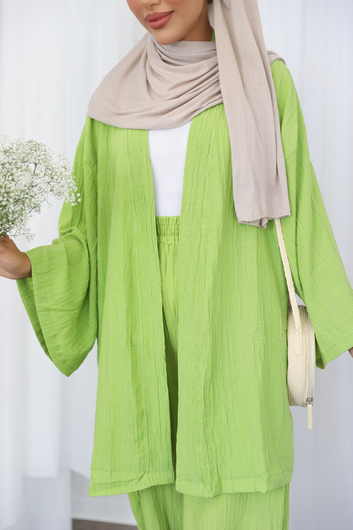 Ibiza Crinkled Set in Avocado