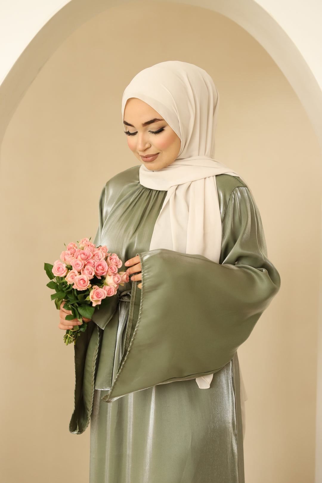 Bahar Perlmutt Kleid in Olive