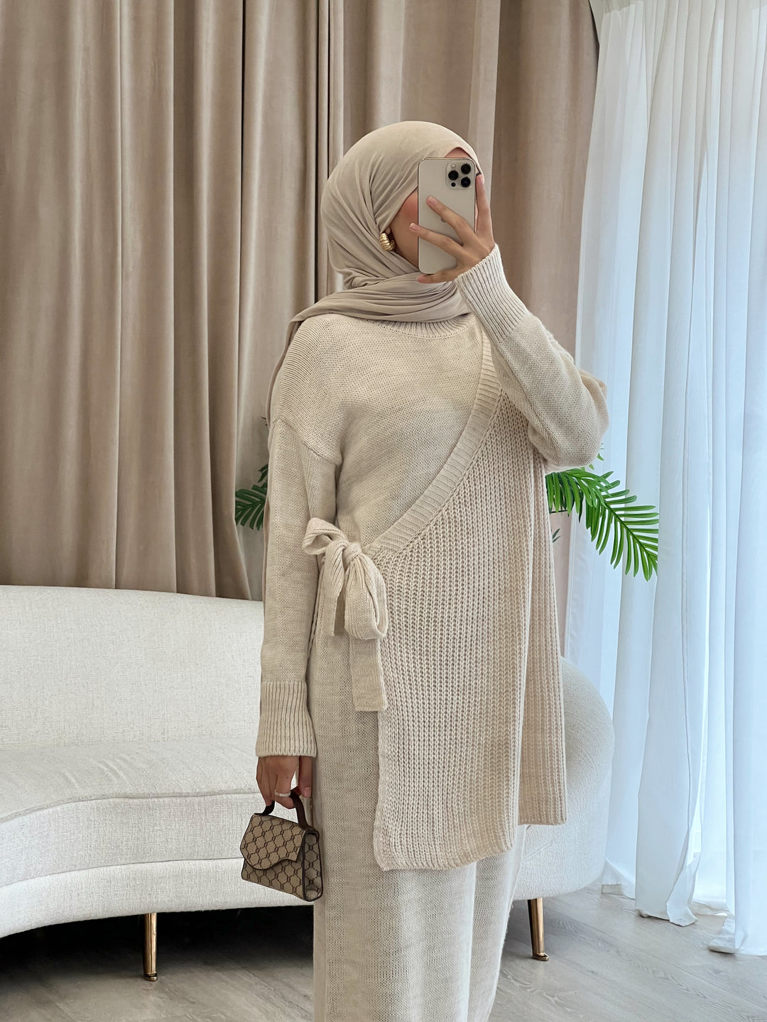 Daisy Strickkleid in Beige