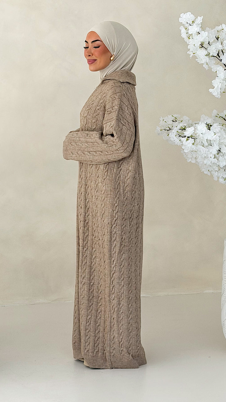 Nayeli Zopfmuster Strickkleid