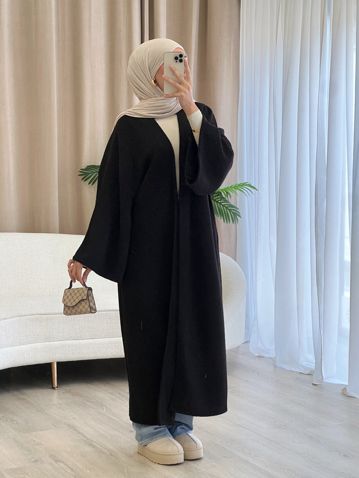 Hazel Oversized Mantel in Schwarz