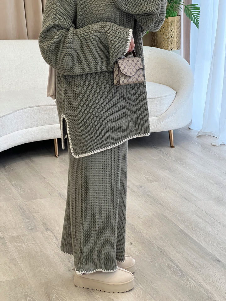 Pearl Strickset in Light Green