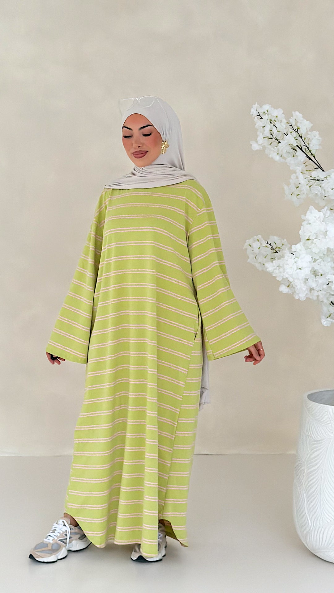 Essential gestreiftes Kleid