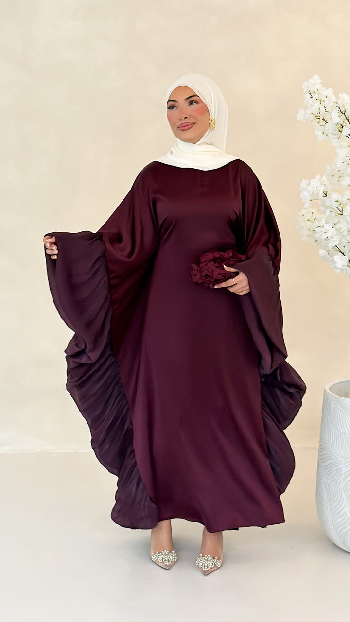 Butterfly Satin Abaya