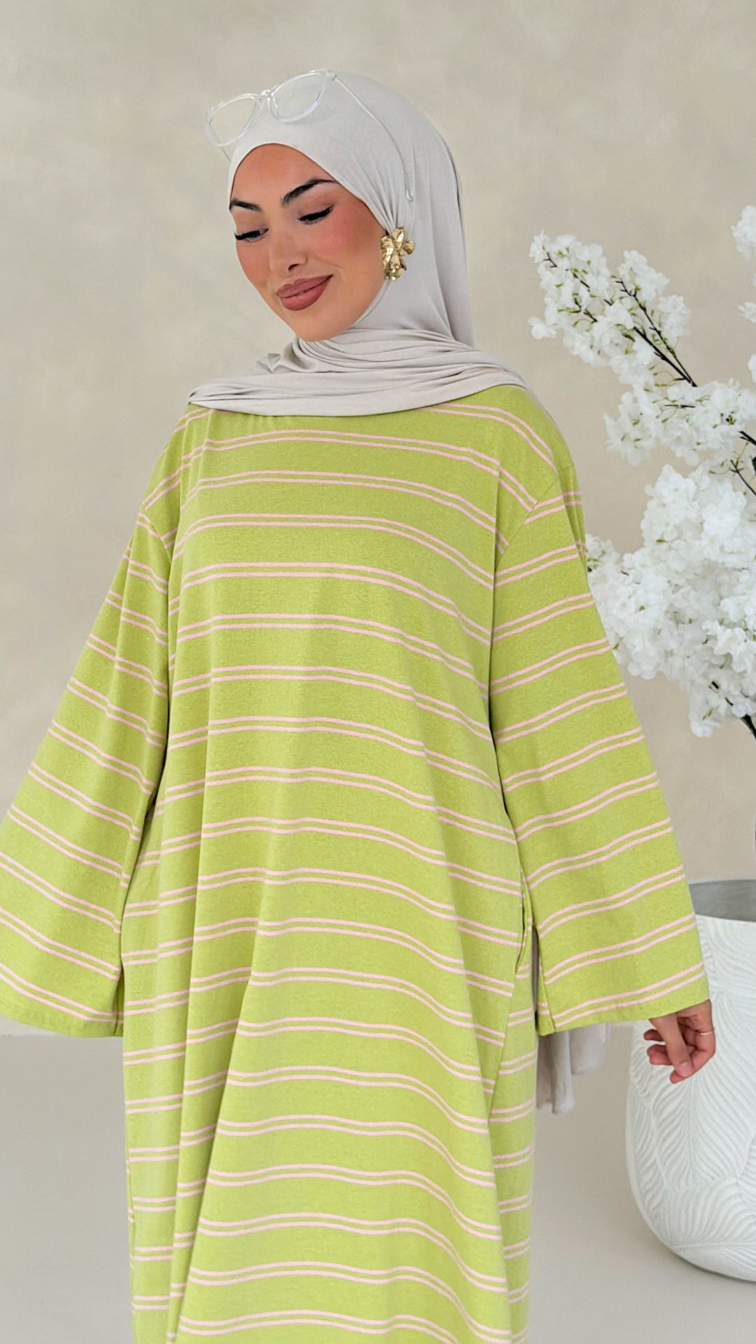 Essential gestreiftes Kleid