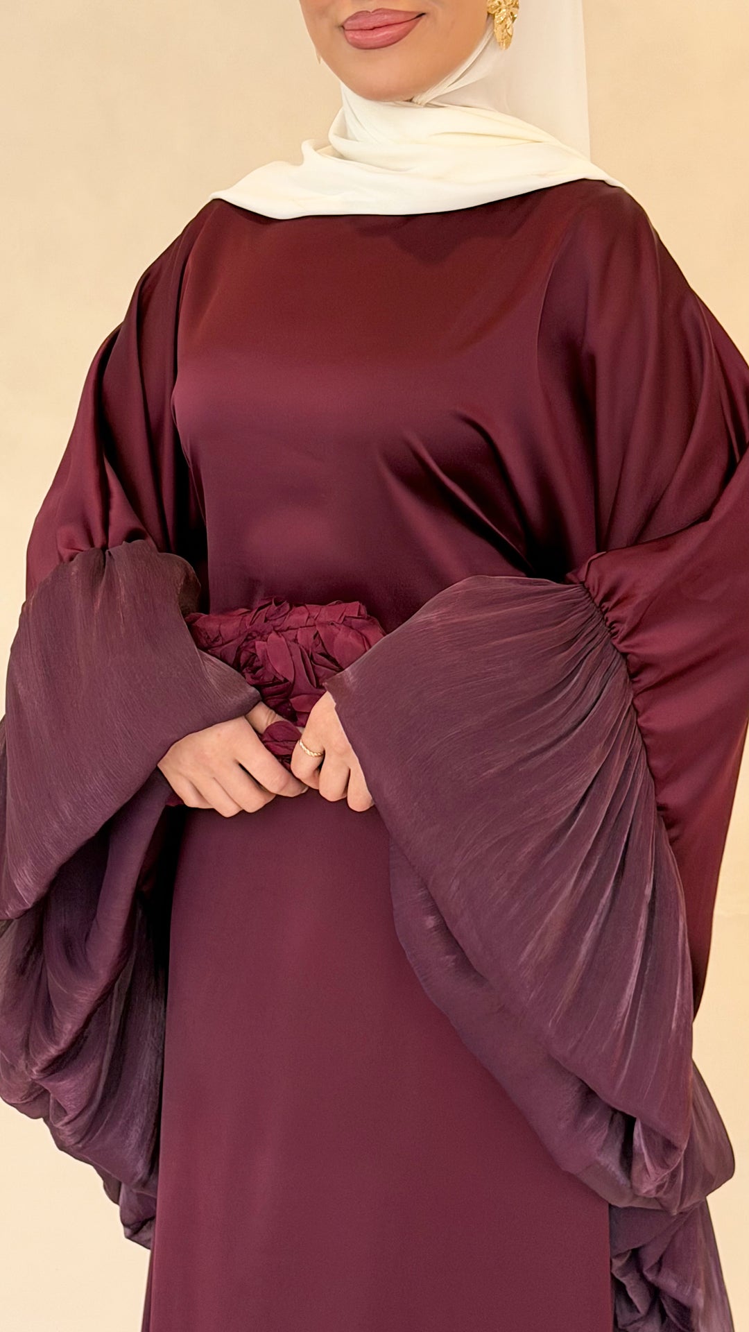 Butterfly Satin Abaya